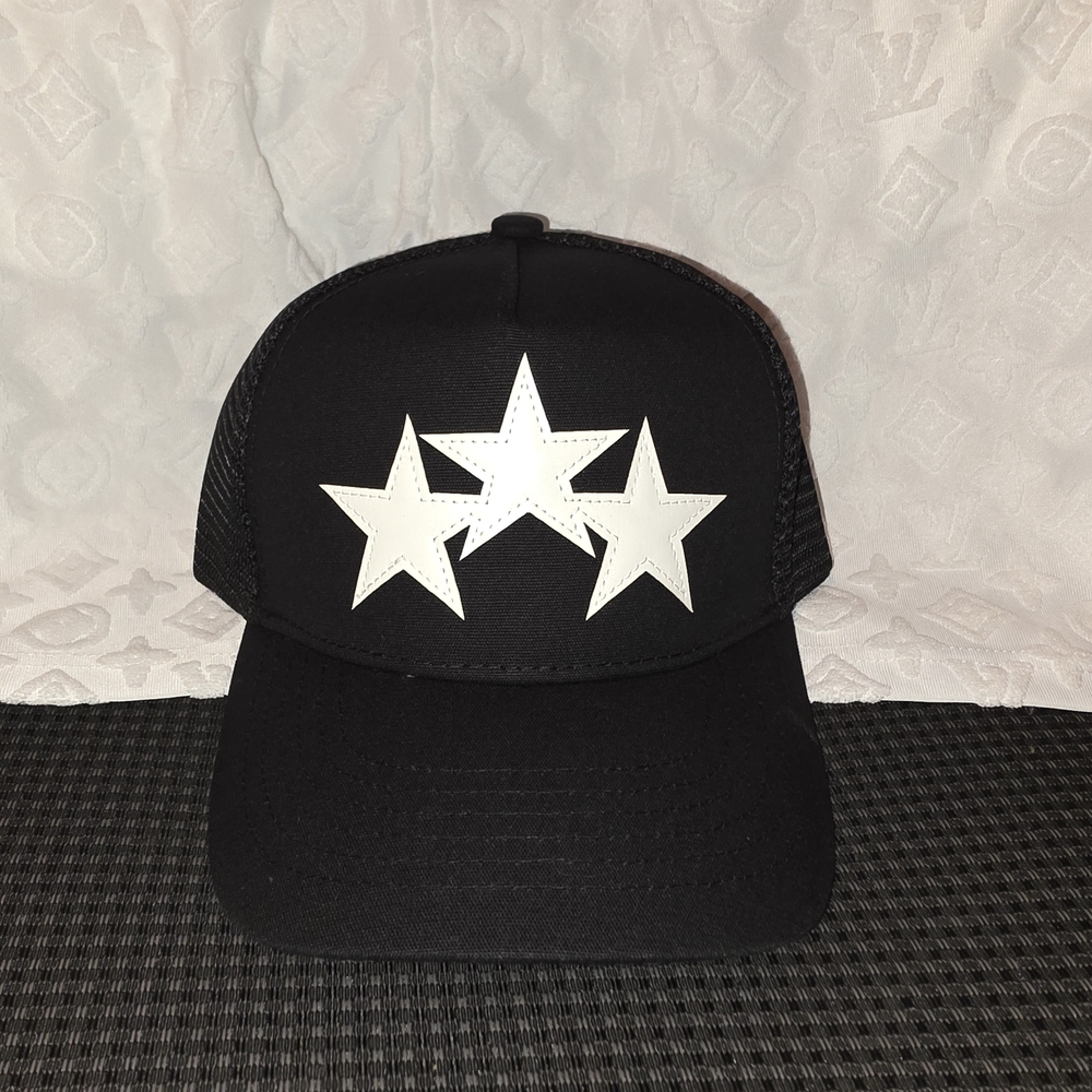 AMIRI Black and White Star Hat